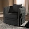 Baxton Studio Micah Modern Gray Upholstered Tufted Swivel Chair 151-9258 - alternate 3